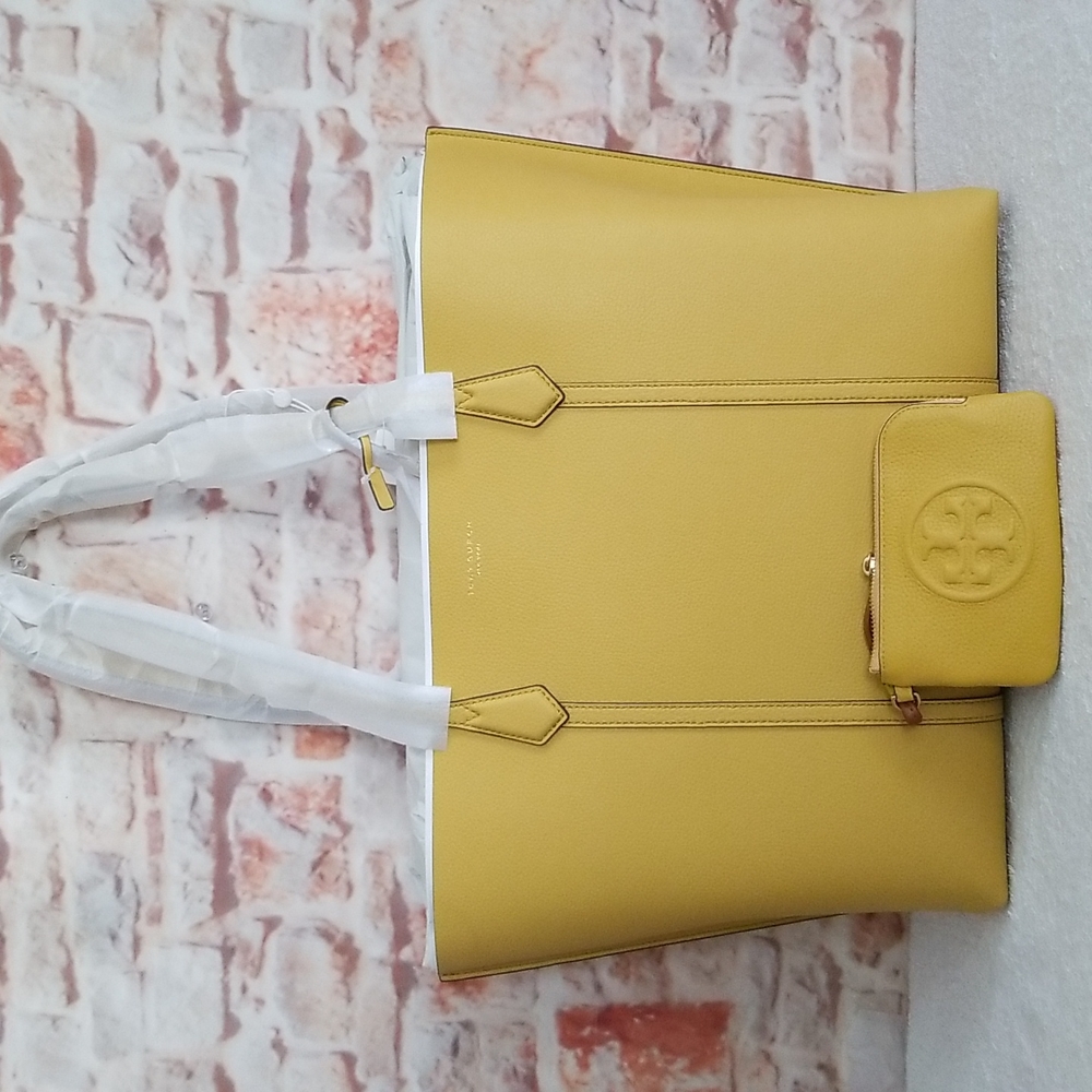 New Tory Burch Perry Leather Tote Bag